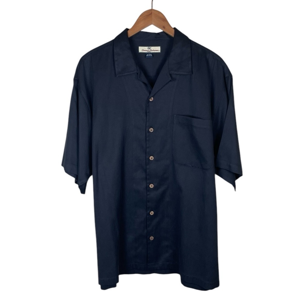 BF1549 Men’s Tommy Bahama Silk Blend Beach Button Down Shirt L